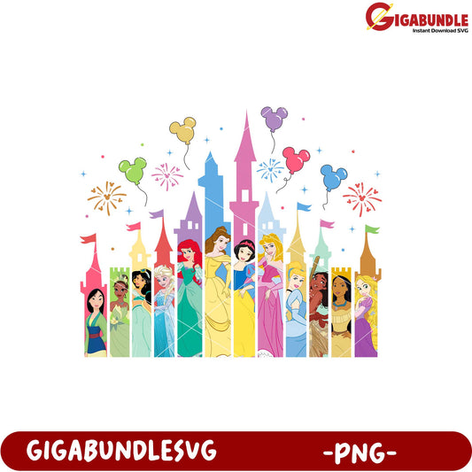 Disney Princess Castle Celebration PNG Clipart Bundle