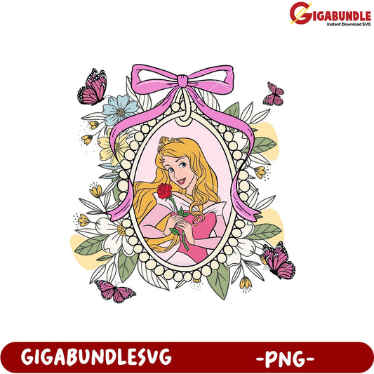 Disney Princess Floral Design PNG File Download Art
