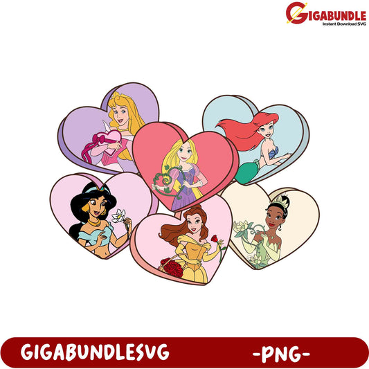 Disney Princess Heart Design PNG - Cute Digital Art for Crafts & More