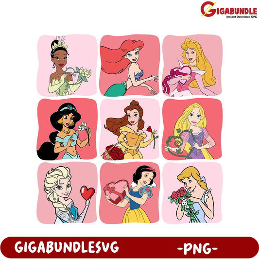 Disney Princess PNG Bundle Charming Characters for Creative Projects