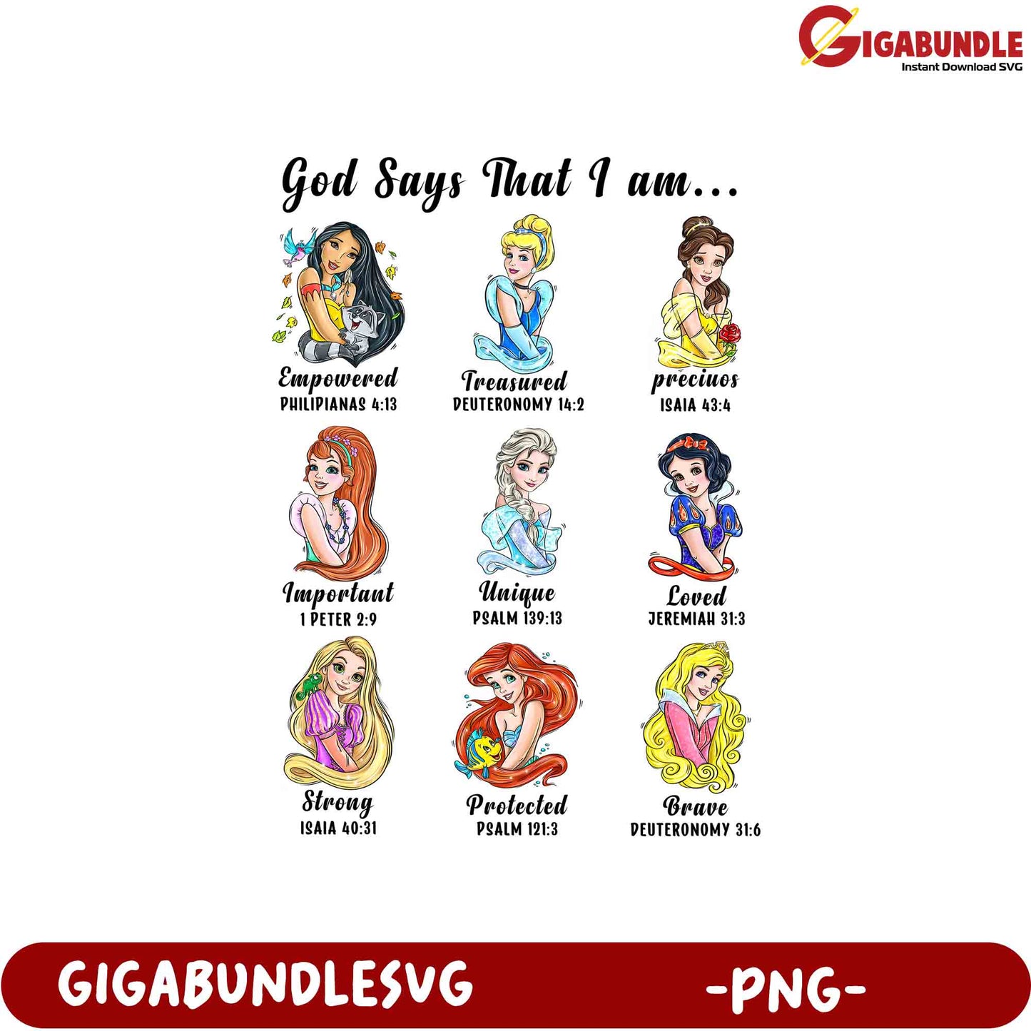 Disney Princess PNG God's Promises