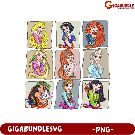 Disney Princesses PNG Bundle