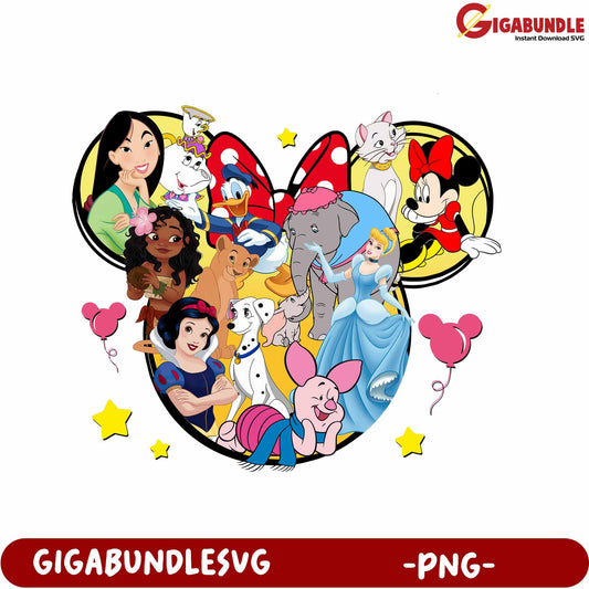 Disney Princesses and Friends PNG Clipart for Instant Download