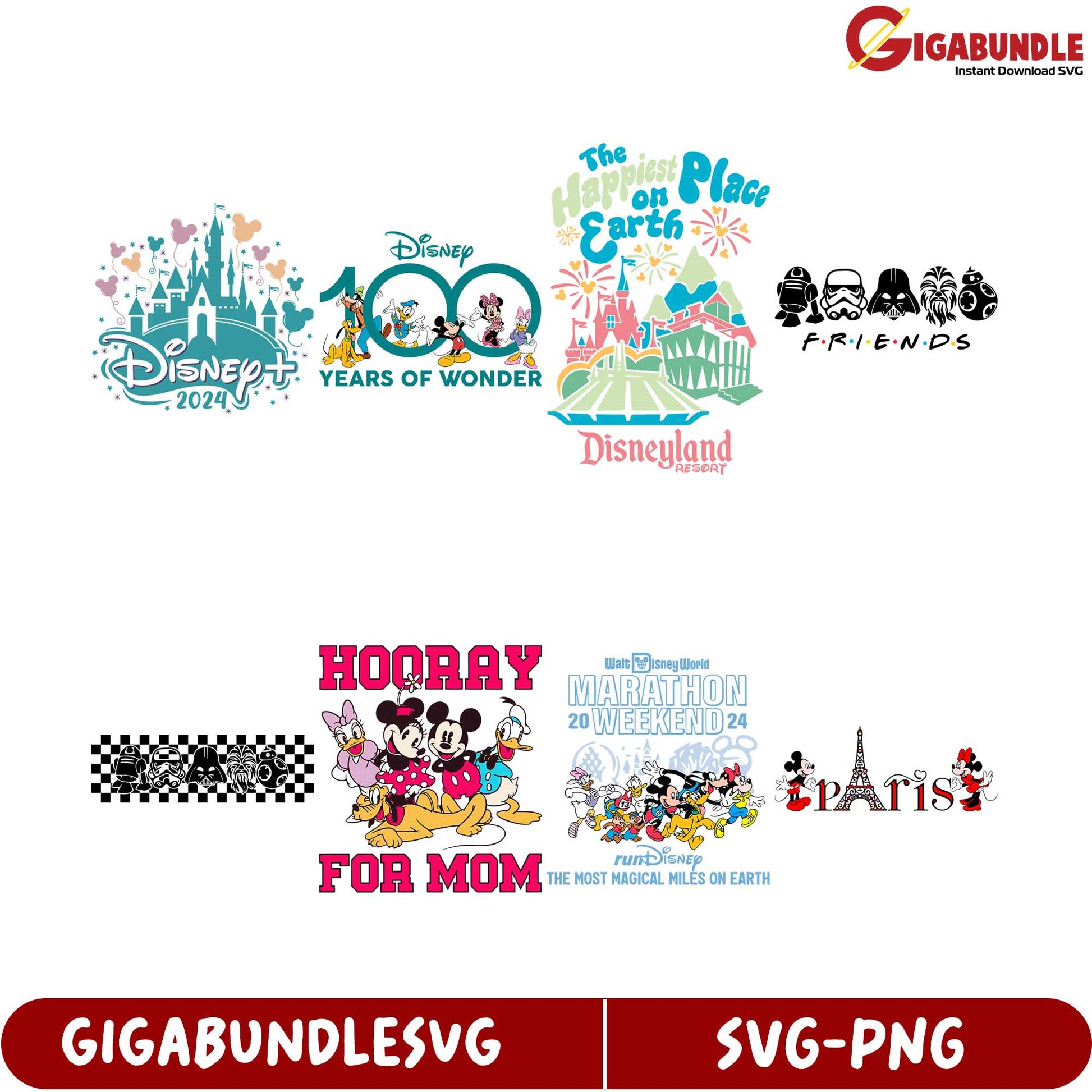 Disney SVG Bundle 100 Years of Wonder & Magical Designs