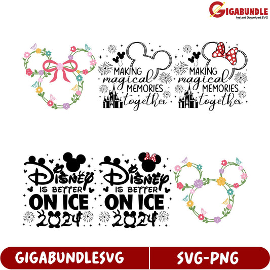 Disney SVG Bundle Magical Memories and Ice 2024 Designs