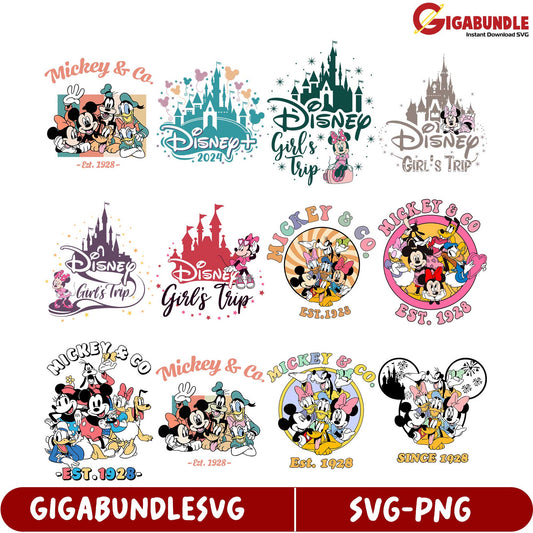 Disney SVG Bundle Mickey & Co. Girls Trip Graphics 2024
