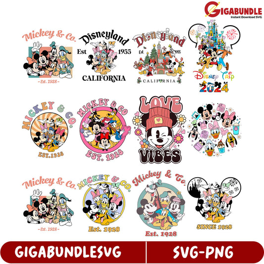 Disney SVG Bundle Mickey & Friends Graphics for Creative Projects