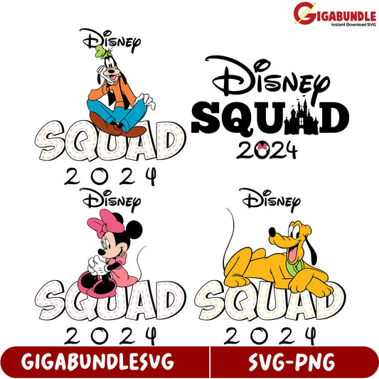 Disney Squad 2024 SVG Bundle – Instant Download Graphics