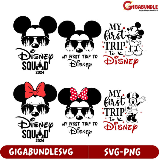 Disney Squad SVG Bundle - Perfect for Your First Trip to Disney