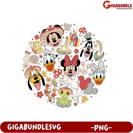 Disney Themed Character Art Collection PNG Downloadable