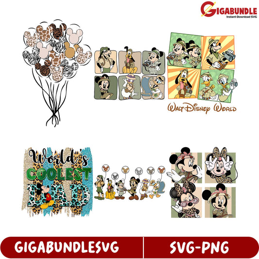 Disney Themed SVG Bundle Fun Graphics for Crafting & Design