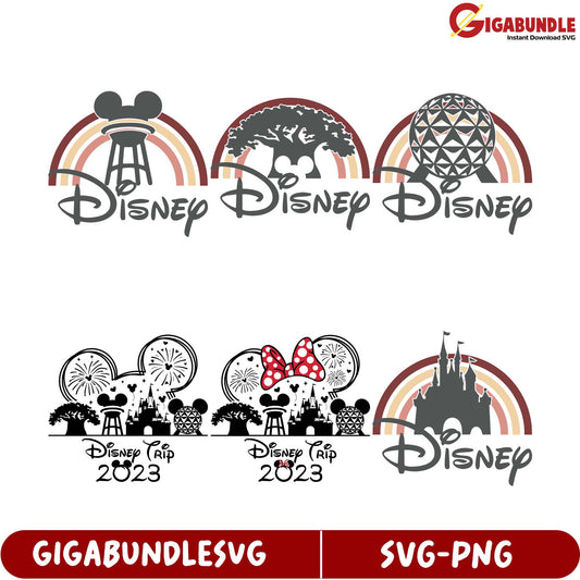 Disney Trip 2023 SVG Bundle  Instant Download Graphic Set