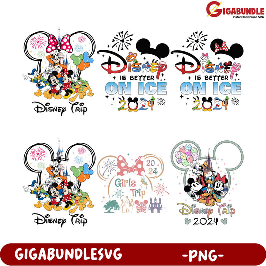 Disney Trip 2024 PNG Bundle - Fun Designs for Every Adventure