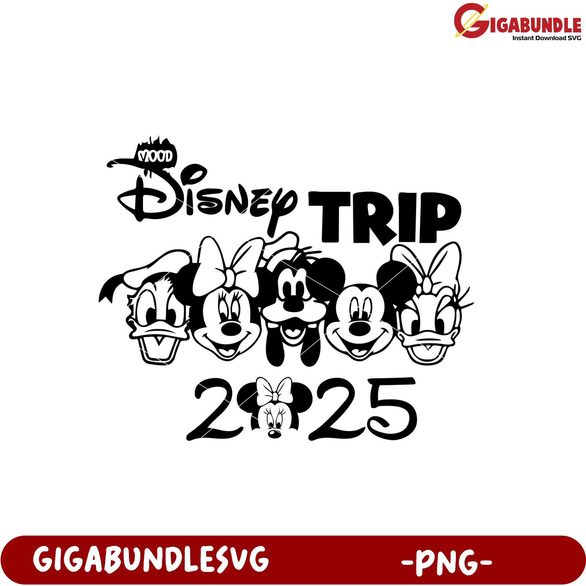 Disney Trip Design 2025 Character PNG Downloadable Art