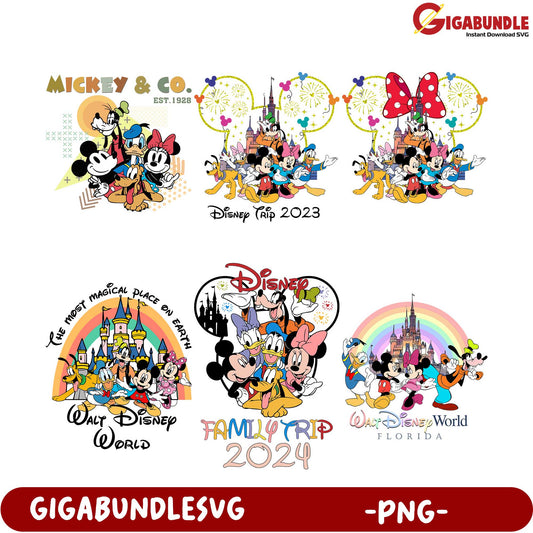 Disney Trip PNG Bundle 2023-2024  Mickey & Friends Designs