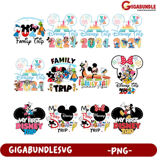 Disney Trip PNG Bundle for Family Adventures 2024 & 2024