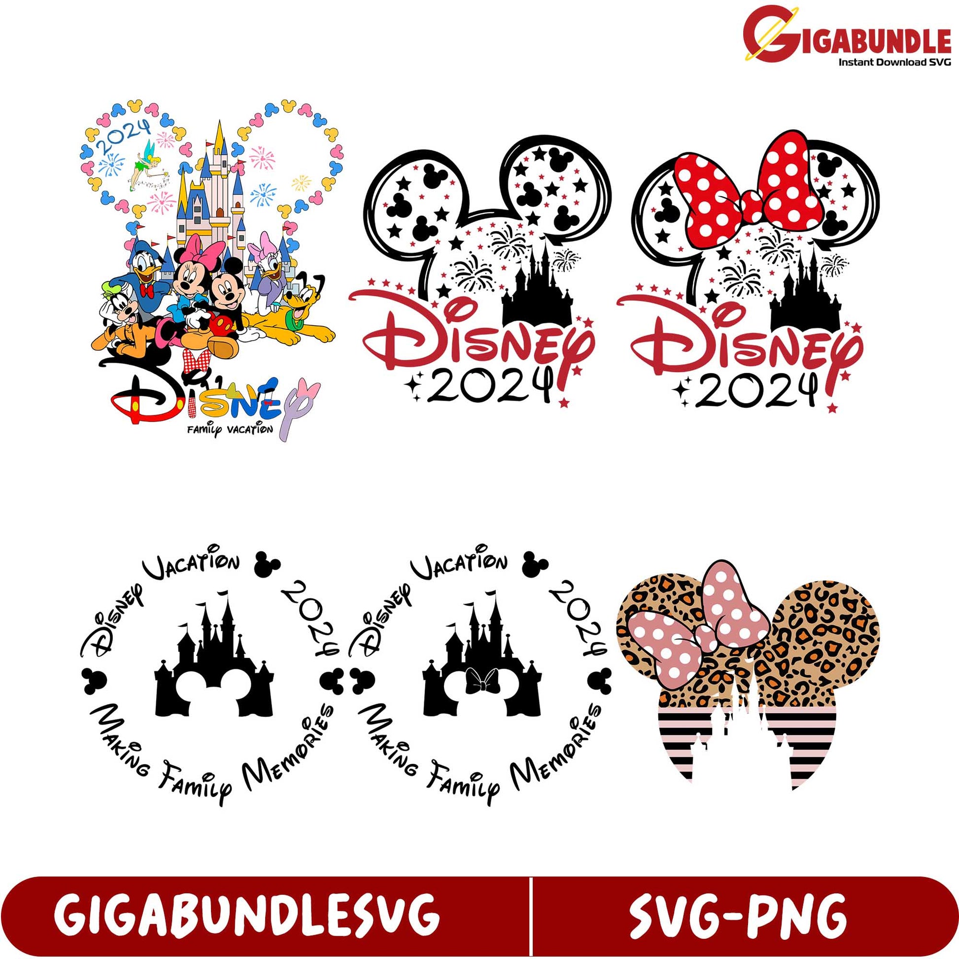 Disney Vacation 2024 SVG Bundle  Family Memory Designs