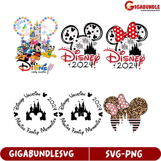 Disney Vacation 2024 SVG Bundle  Family Memory Designs