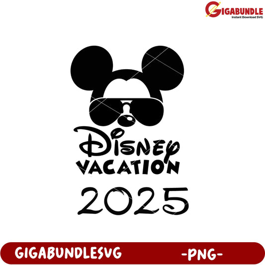 Disney Vacation 2025 Mickey Mouse Sunglasses PNG Design