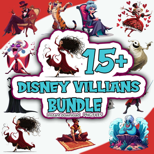 Villains Bundle PNG, Villains for Cricut,  Wicked PNG, Witches PNG