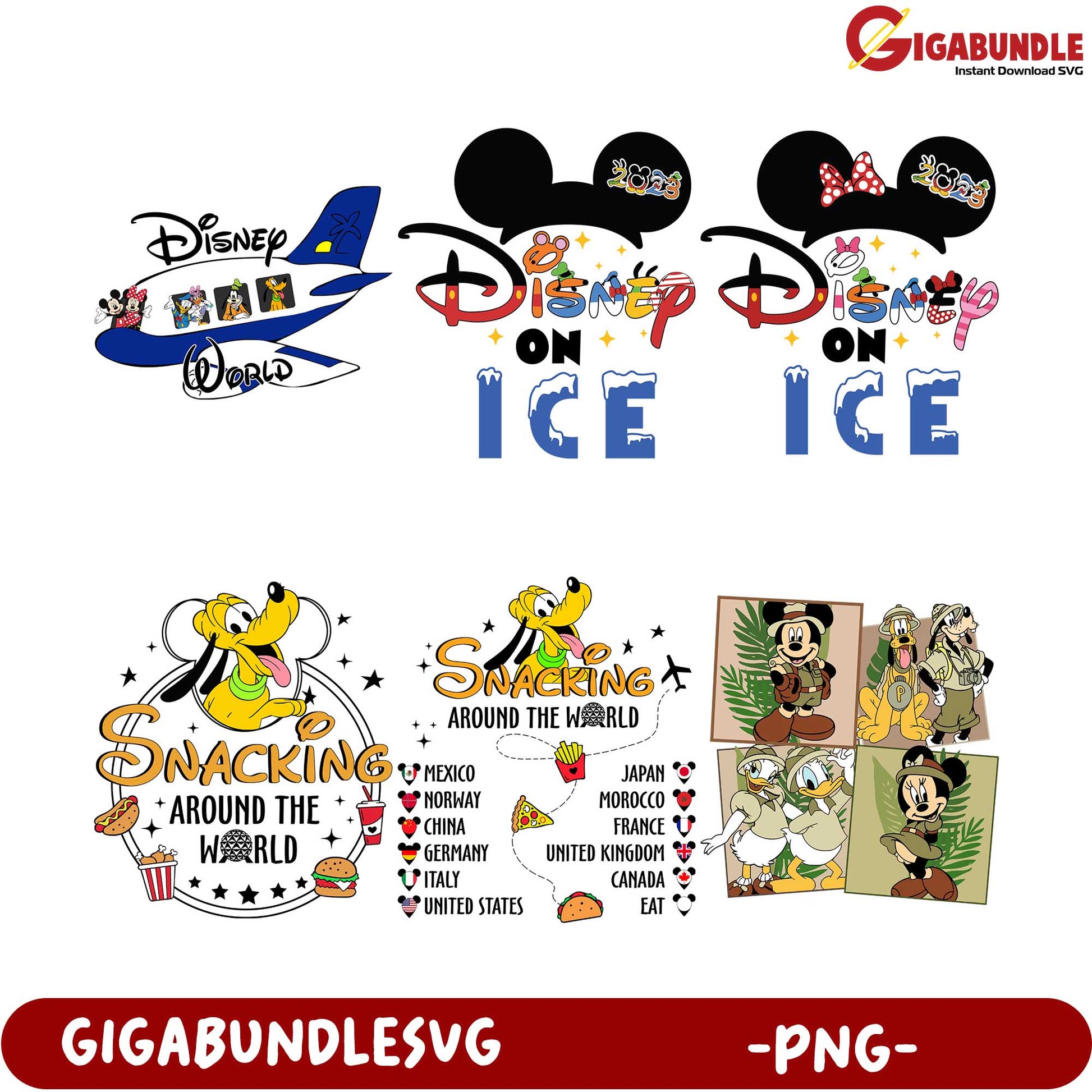 Disney World & On Ice PNG Bundle  Snacking Around the World