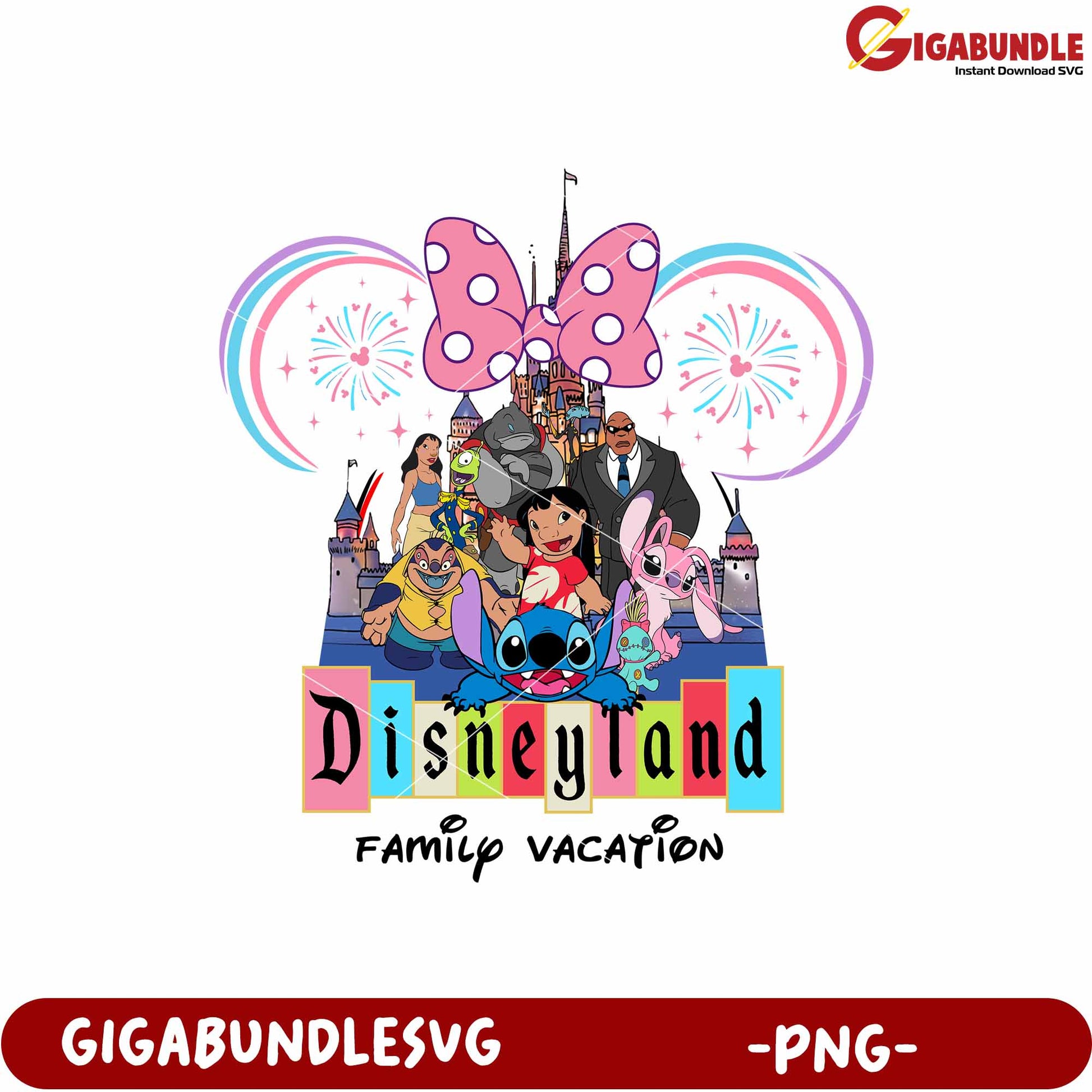 Disneyland family vacation png, disney vacation png, disney png