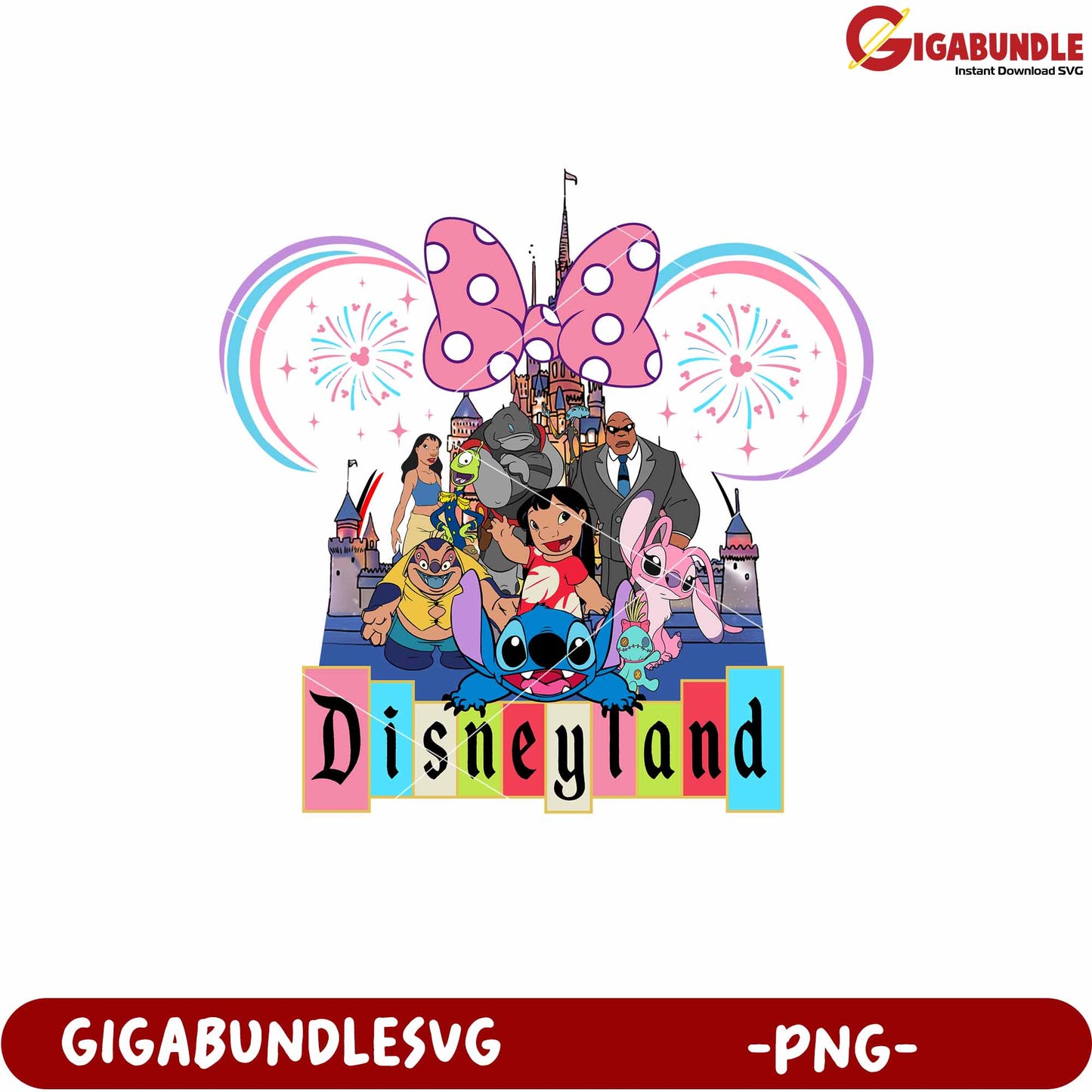 Disneyland family vacation png, disney vacation png, family trip disney png