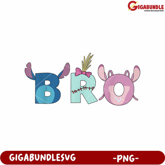 Disney lilo stitch bro brother birthday gift png, adorable blue alien png
