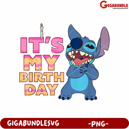 Disney lilo stitch its my birthday happy png, lilo and stitch the movie png
