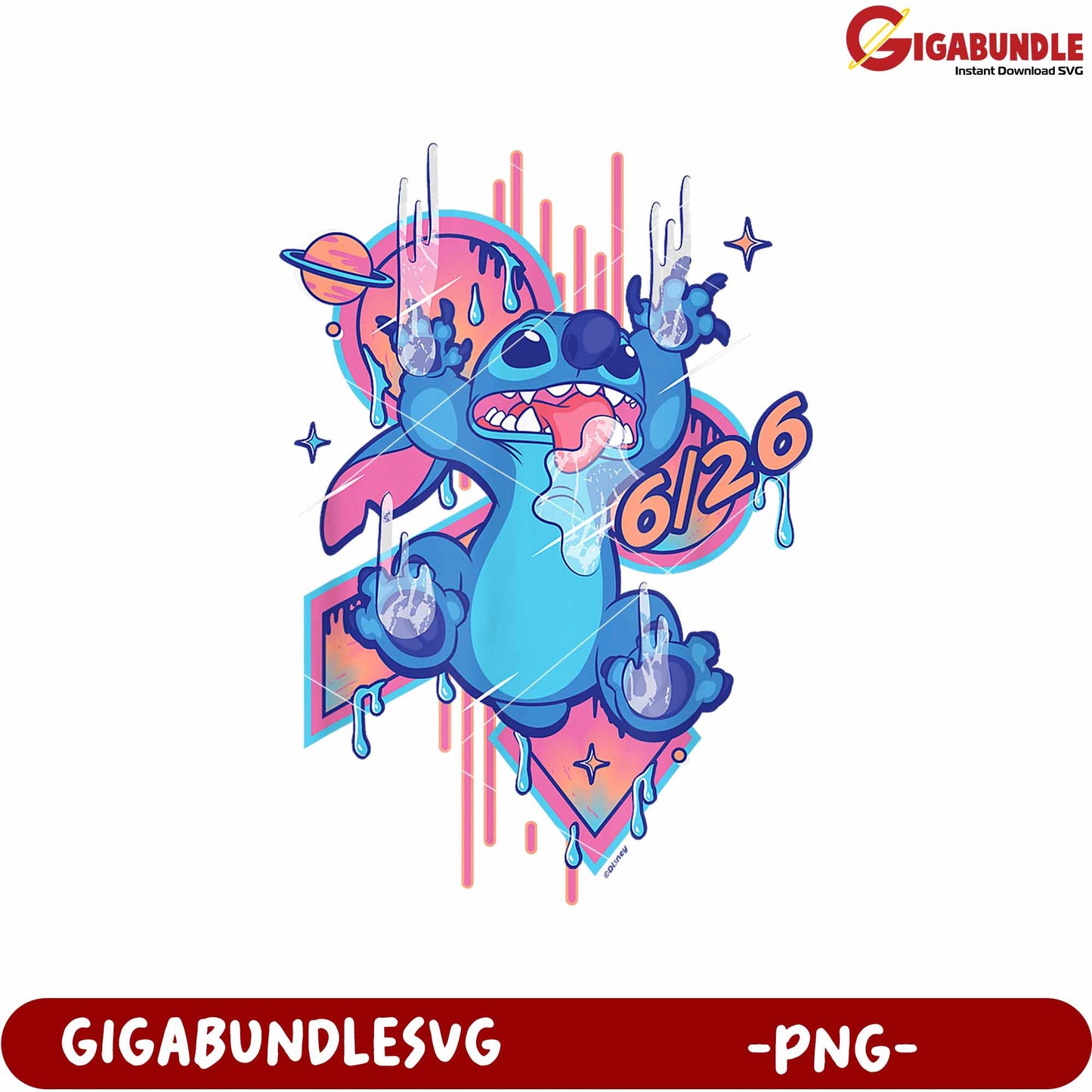 Disney lilo stitch stitch day drool slide june 26 png, funny disney stitch png