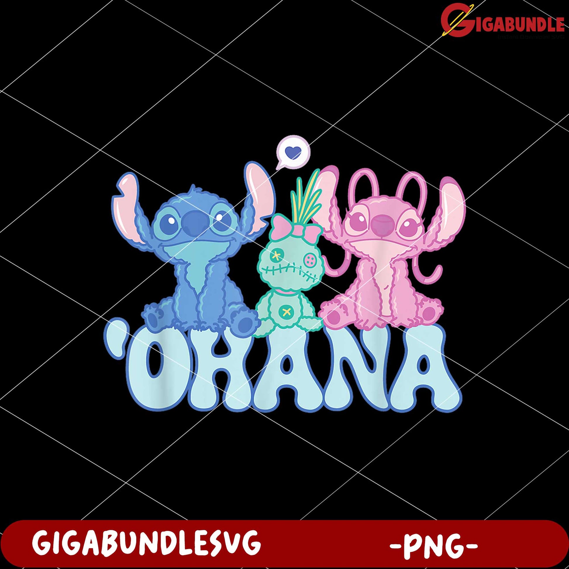 Disney stitch with angel and scrump fluffy cute ohana png, adorable disney trio png