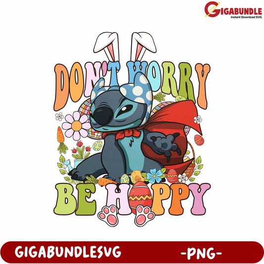 Don't Worry Be Happy Cute Character PNG Art for Fun Projects