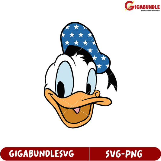 Donald Duck SVG Design with Fun Hat for Creative Projects and Crafts