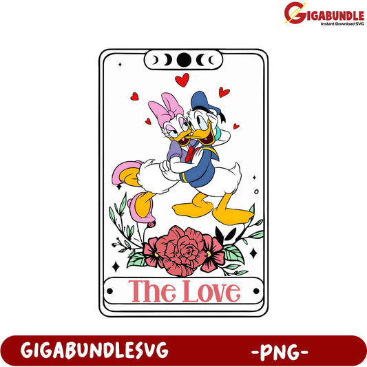 Donald and Daisy Love Graphic PNG for Romantic Design Projects