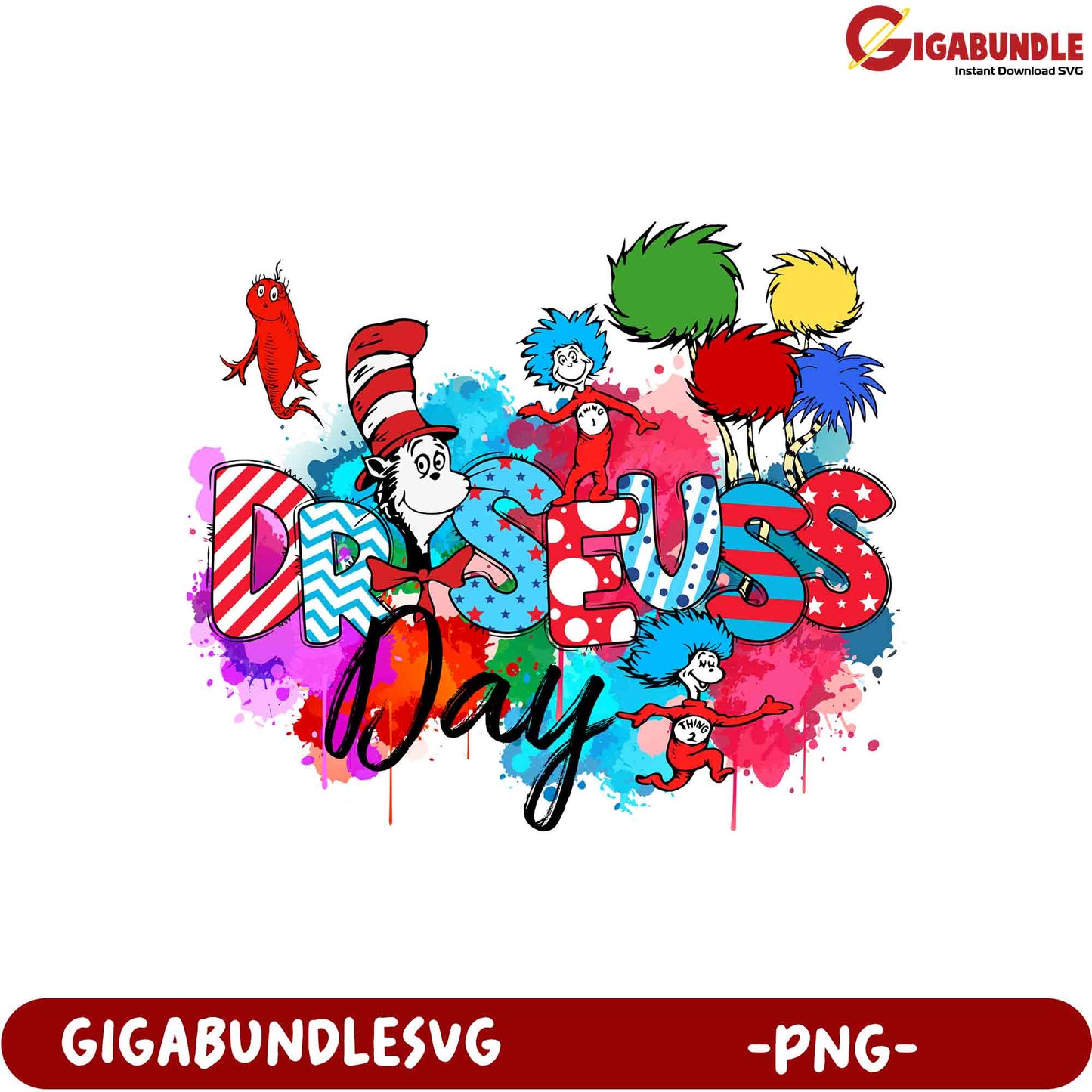 Dr. Seuss Day PNG Sublimation Design