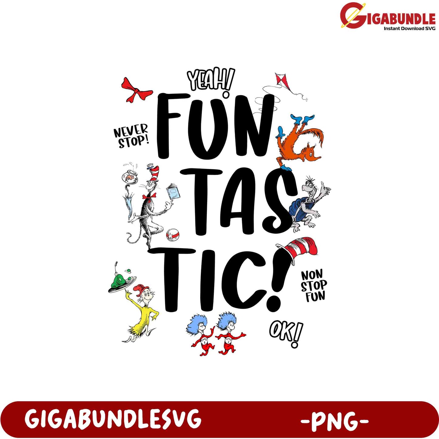 Dr. Seuss Fun-tastic PNG Design