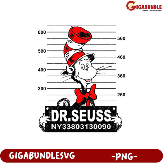 Dr. Seuss Mugshot PNG - Instant Download