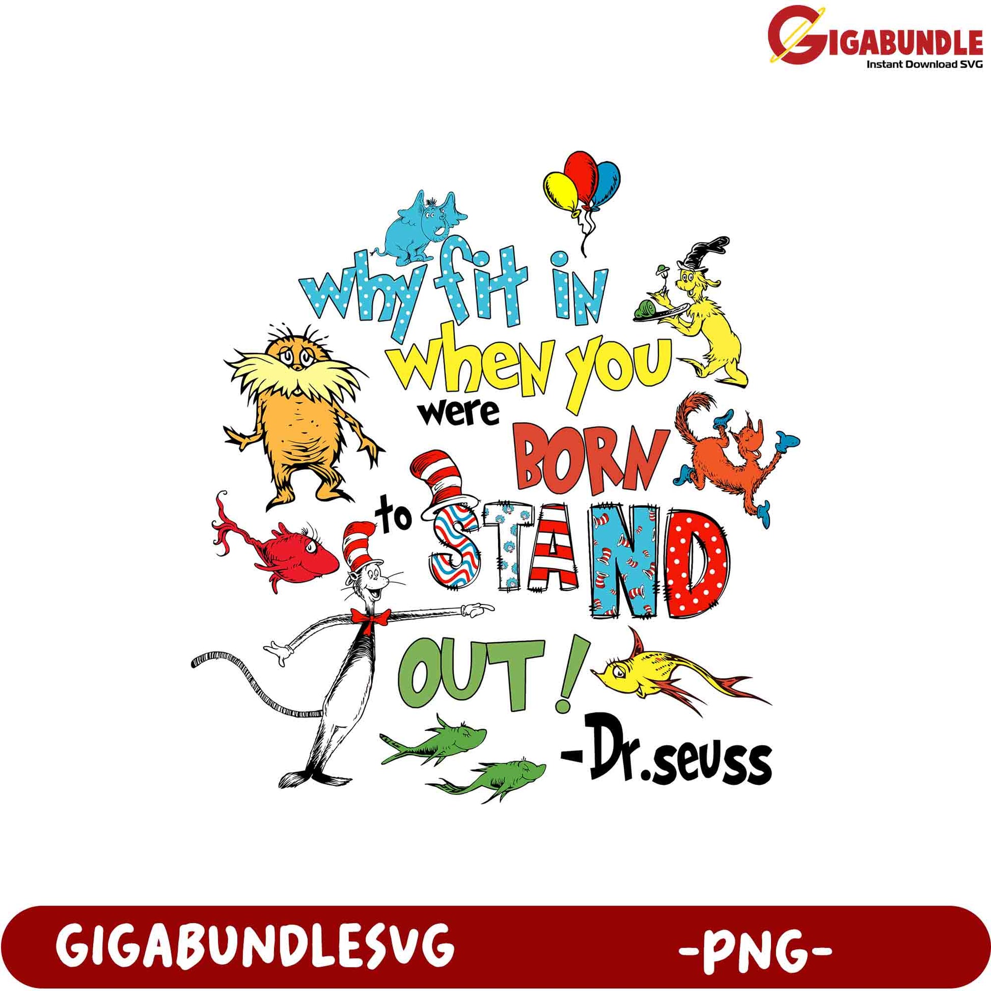 Dr. Seuss Stand Out PNG