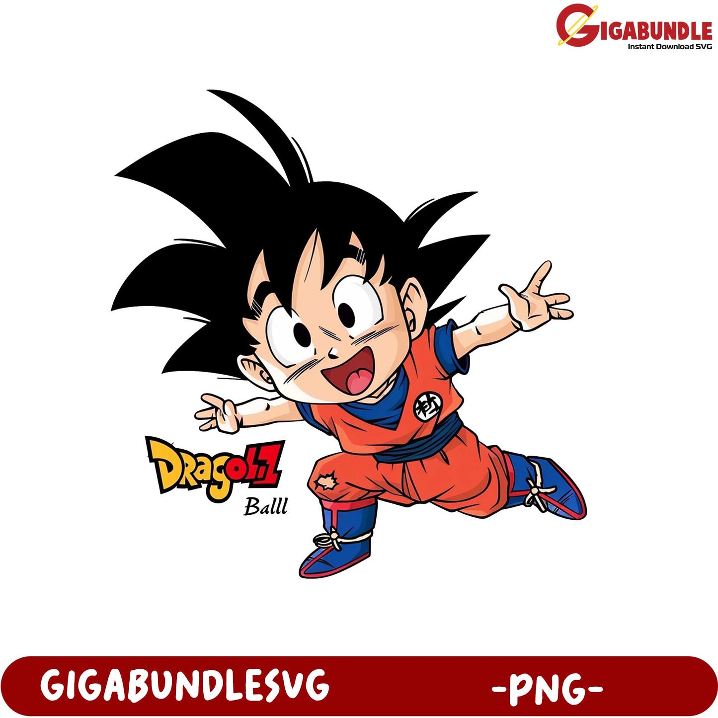 Dragon Ball Goku Character Fun PNG Download for Fans