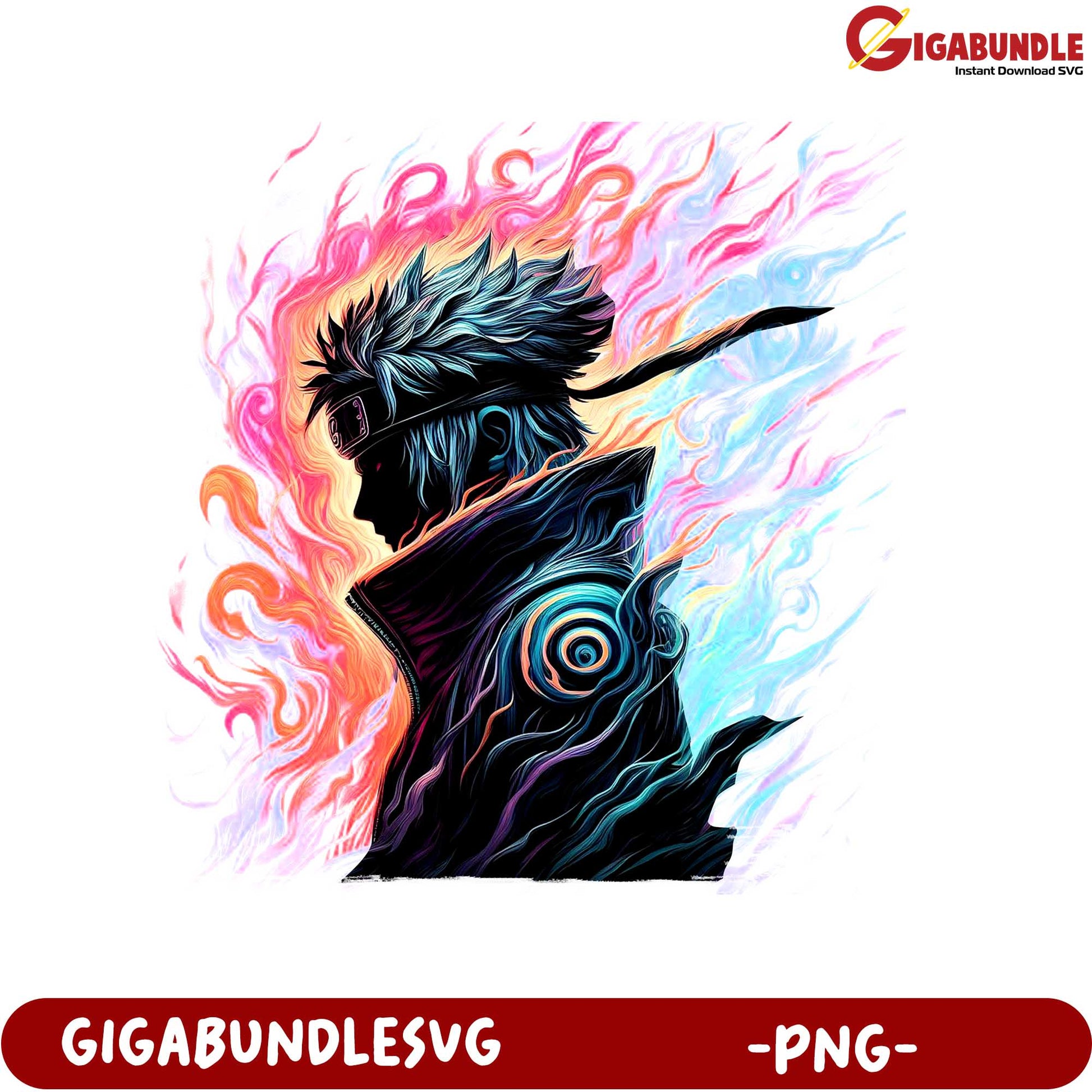 Dynamic Anime Character Artwork PNG for Digital Download