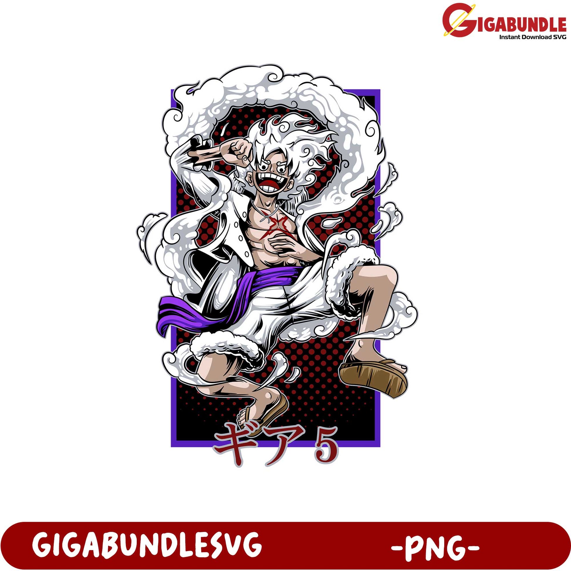 Dynamic Anime Character Design PNG for Instant Download Gigabundle