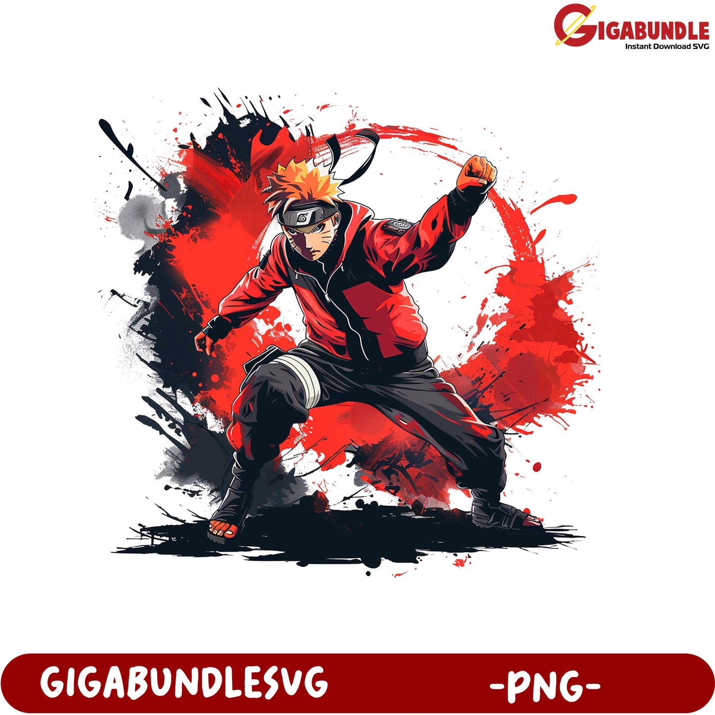 Dynamic Anime Character PNG Artwork for Fan Merchandise