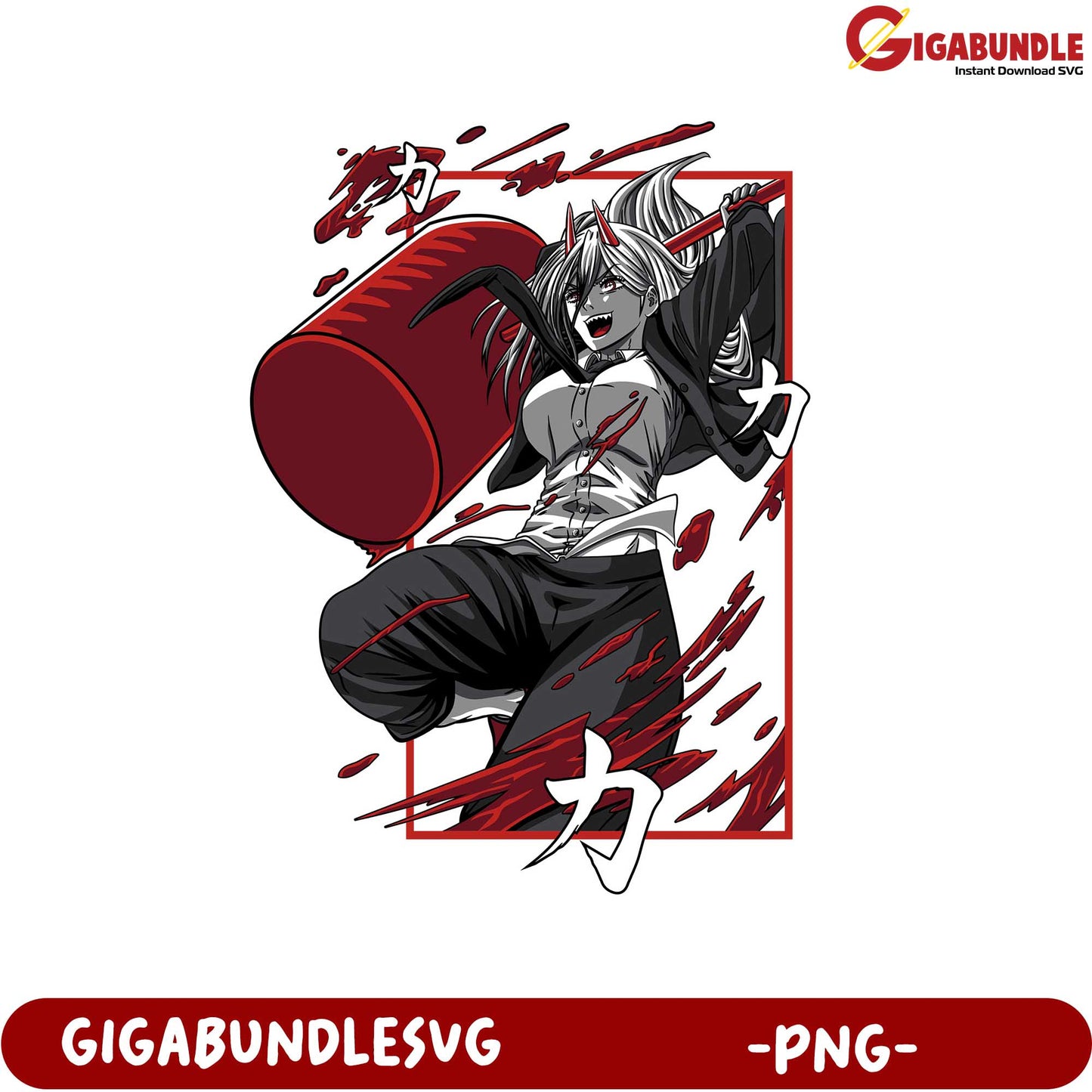 Dynamic Anime Character with Red Barrel PNG Art Download