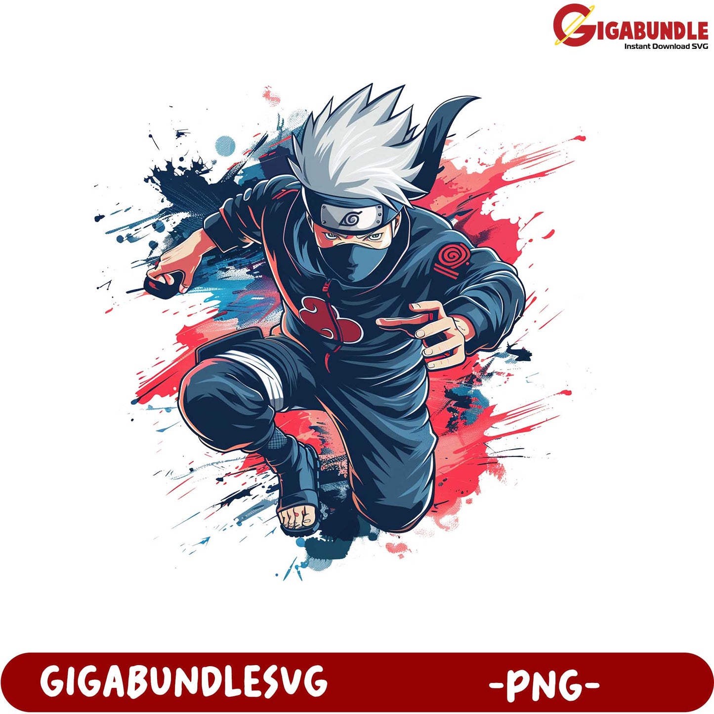 Dynamic Naruto Character PNG Art for Instant Download