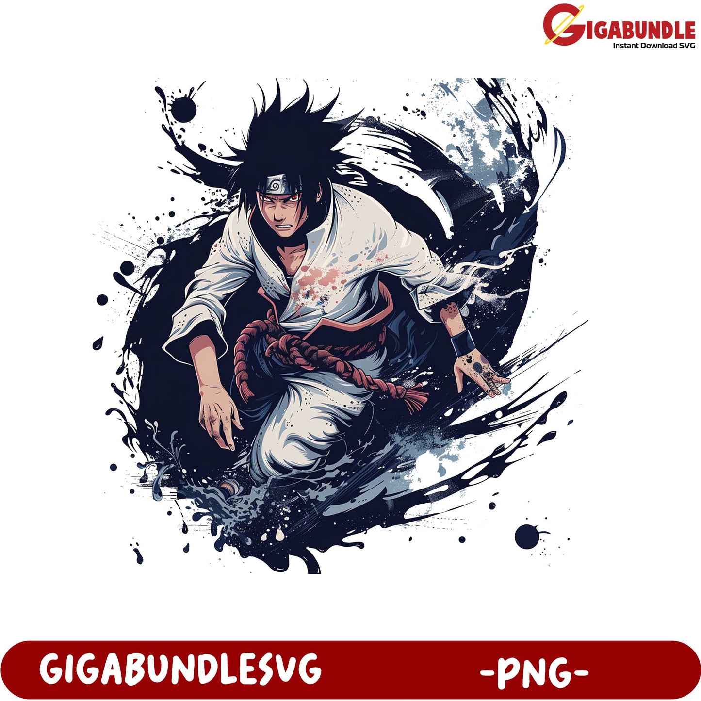 Dynamic Ninja Artwork PNG File for Anime Enthusiasts
