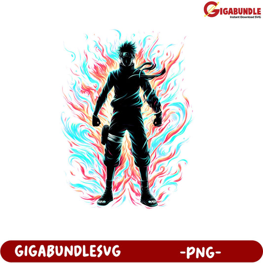 Dynamic Ninja Artwork in PNG Format for Graphic Design Use