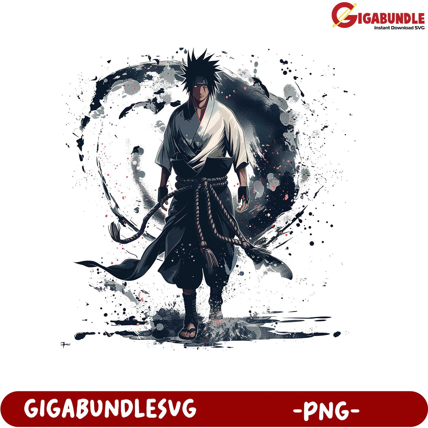 Dynamic Ninja Character Art in PNG Format for Download