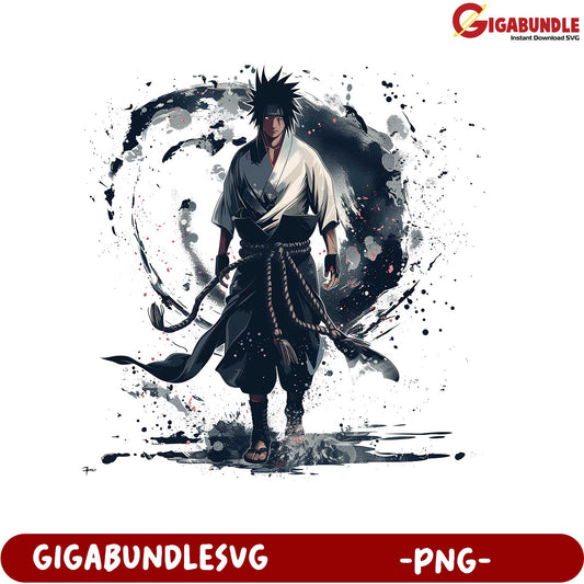Dynamic Ninja Character Art in PNG Format for Download