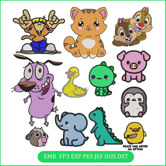 Anime Embroidery Bundle, Digital Anime Embroidery