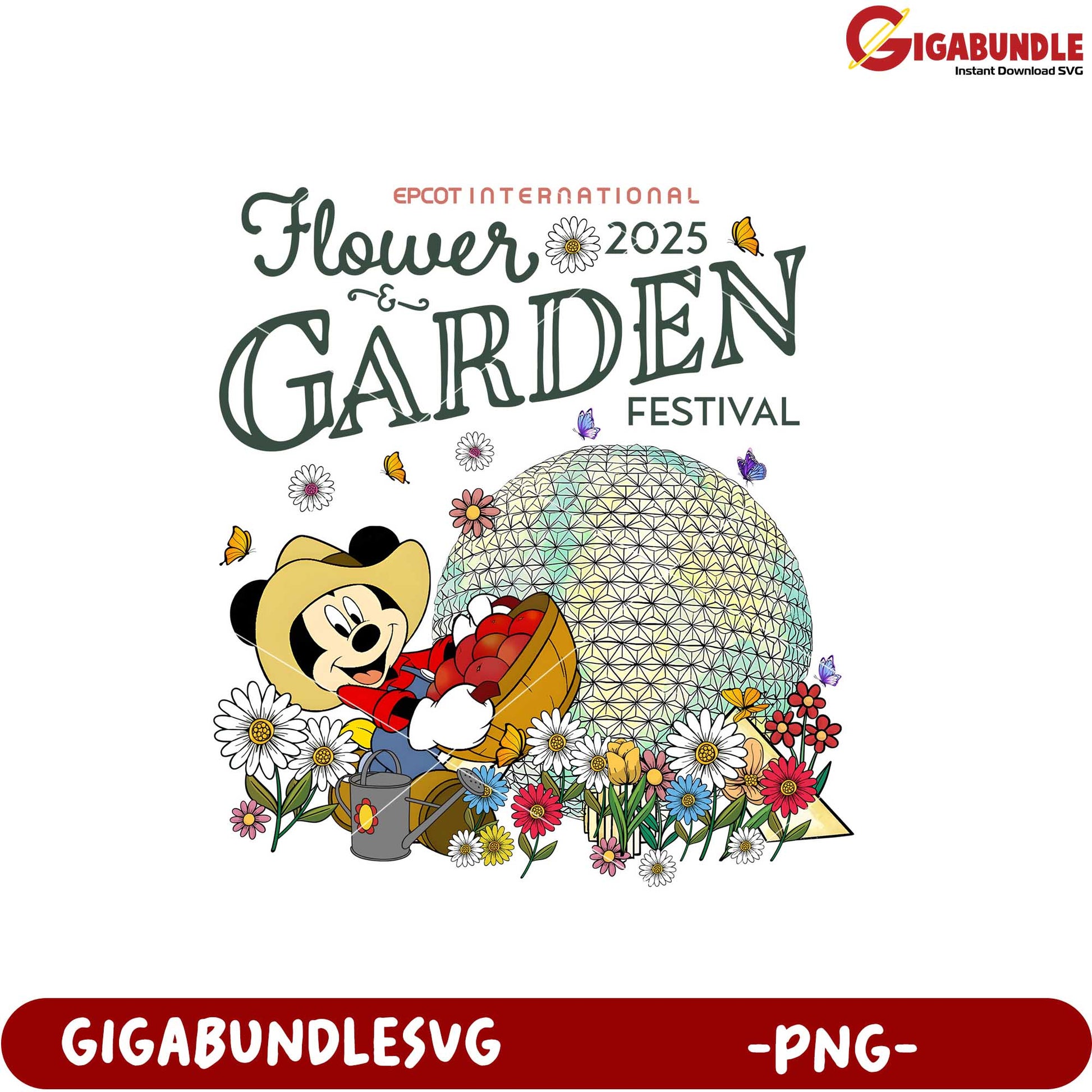 EPCOT Flower Garden Festival 2025 PNG Design Download